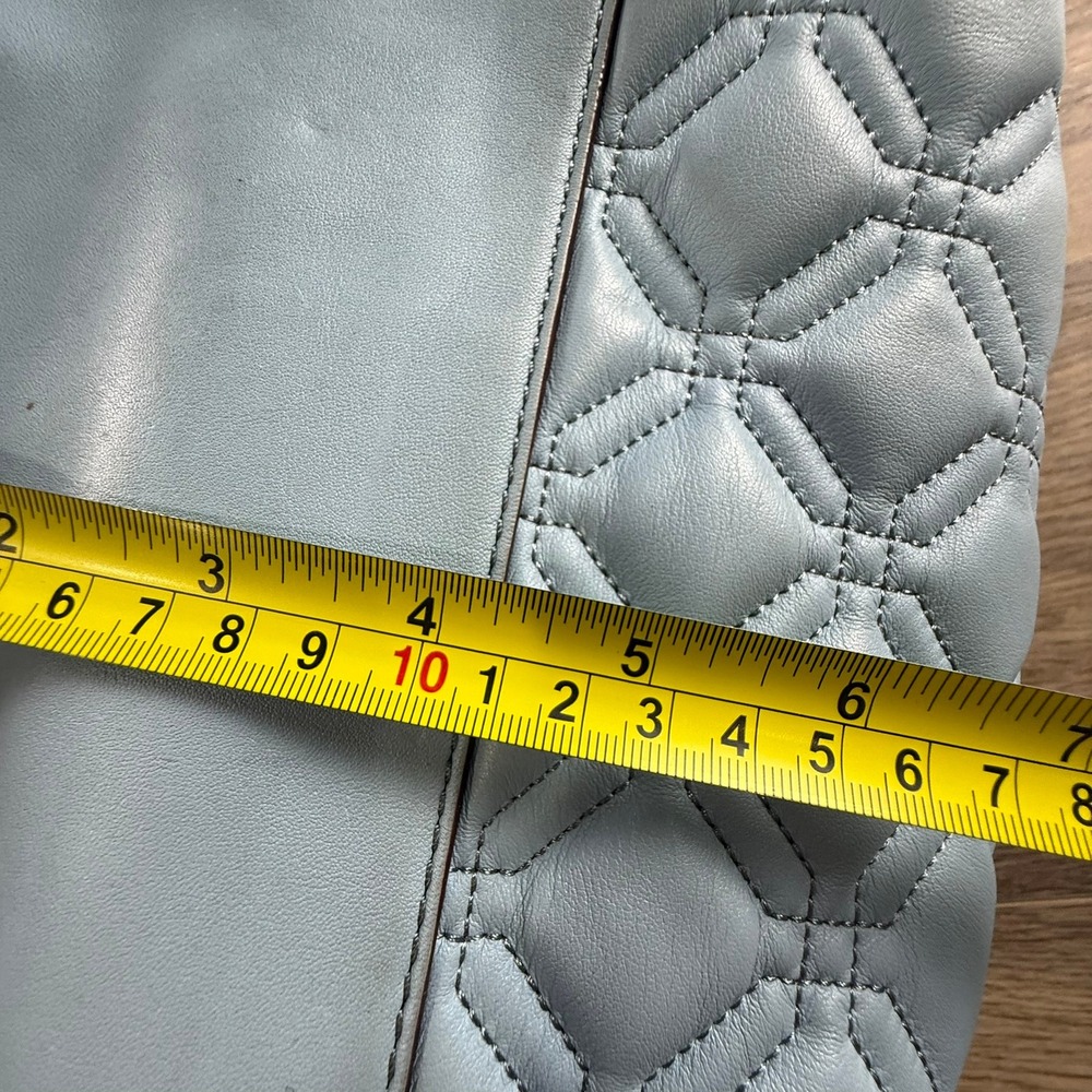 Kate Spade Wedgewood Astor Court Elena Tote Powder Blue Quilted Silver Hardware - Picture 14 of 16